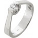 Solitärring Weißgold 750 18K Solitär Diamant 0.20ct Spannring