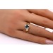 Blautopas Edelsteinring Gold 750 18 Karat blauer Edelstein 1ct 
