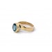 Blautopas Edelsteinring Gold 750 18 Karat blauer Edelstein 1ct 
