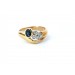 Saphir Ring Gold Weißgold 750 18K blauer Edelstein Brillanten 