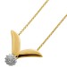 Diamant Kette Anhänger Gold 585 14K Brillanten 0.20ct   