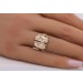 Elefantenring Gold 585 14K rote Rubine Diamanten 0.05ct W I1 