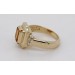 Citrin Ring Gold 375 9K gelber Edelstein Diamanten 