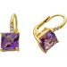 Amethyst Ohrhänger Gold 585 14K lila Edelsteine 3.4ct Zirkonia 