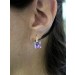 Amethyst Ohrhänger Gold 585 14K lila Edelsteine 3.4ct Zirkonia 