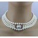 Perlenkette 90cm Akoyaperlen Silber 835 Antikschmuck 