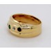 Saphir Ring Gold 333 8 Karat Smaragd Rubin Diamanten 0.01ct