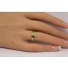 Saphir Ring Gold 333 8 Karat Smaragd Rubin Diamanten 0.01ct