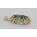 Spinell Anhänger Gold 333 8 Karat synth Edelstein Antikschmuck