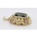 Turmalin Anhänger Gold 333 8 Karat synth Edelstein Antikschmuck