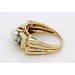 Turmalin Ring Gold 585 14K Akoyaperle Antikschmuck  