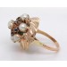 Perlenring Rosegold 585 14K Saphire Antikschmuck