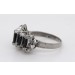 Saphir Ring Weißgold 585 14K Diamanten 0.25ct blaue Edelsteine 1.5ct 