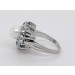 Saphirring Weißgold 585 14K Akoyaperle Antikschmuck