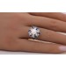 Saphirring Weißgold 585 14K Akoyaperle Antikschmuck