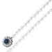  Perlenkette 80cm Weißgold 750 18K Akoyaperlen 6.1mm blaue Saphire 