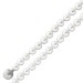 Perlenkette 90cm Weißgold 585 14 Karat japanische Akoyaperlen 6.5mm