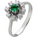 Turmalin Ring Weißgold 585 14K Brillanten Antikschmuck
