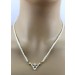 Keshi Perlenkette Mondsteine Gold 14 Karat Brillanten 0.15ct 