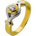 Diamantring Gelbgold 750 Weißgold 18 Karat Diamant 0.20ct Lupenrein