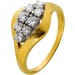Diamantring Gold Weißgold 585 14K Diamanten Antikschmuck