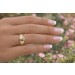 Diamantring Gold 585 14K fancy Diamanten Antikschmuck