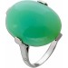Chrysopras Ring Weißgold 585 14K grüner Edelstein 39.19ct 