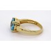 Solitärring Gold 333 8K ozeanblauer Blautopas Edelstein 4.30ct. 