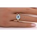 Solitärring Gold 333 8K ozeanblauer Blautopas Edelstein 4.30ct. 