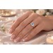 Solitärring Gold 333 8K ozeanblauer Blautopas Edelstein 4.30ct. 