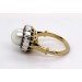 Perlen Ring Gold 750 18K Platin 950 Akoyaperle Diamanten Antikschmuck