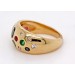 Diamant Ring Gold 585 14K Rubine Smaragde Saphire 
