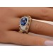 Saphirring Gold 750 18K Brillanten 1.7ct blauer Edelstein