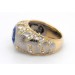 Saphirring 6ct Gold 750 18K Brillanten 1.7ct blauer Edelstein