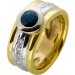 Saphir Ring Gold 585 Weißgold 14K blauer Edelstein 0.9ct Diamanten 
