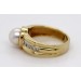 Perlenring Gold 585 14K Akoyaperle Diamanten 0.15ct 