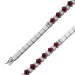 Rubin Brillant Armband Weißgold 750 18K rote Edelsteine Diamanten 