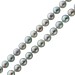 Perlenkette blaugraun 88cm japanische Akoyaperlen 8mm endlos