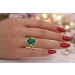 Chrysopras Ring Gold 333 8K grüner Edelstein 5.69ct 
