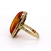Bernsteinring Gold 333 8K gelber Edelstein Antikschmuck