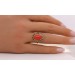 Korallring Gold 333 8K rote Sardischer Koralle Antikschmuck