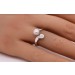 Perlenring Weißgold 585 japanische Akoyaperle 4 Diamanten 0.08ct. LP
