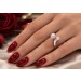Perlenring Weißgold 585 japanische Akoyaperle 4 Diamanten 0.08ct. LP