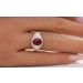 Rubinring Gold 750 18K Diamanten Antikschmuck