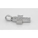 Kreuzanhänger Weißgold 585 14K Diamanten 0.25ct W I1 