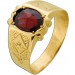 Granat Ring Gold 333 8K roter Edelstein Antikschmuck