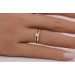 Solitärring Gelbgold 585 14 Karat Diamant 0.03ct TW VVS 
