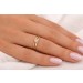 Solitärring Gold 585 14 Karat Diamant 0.03ct TW VVS 