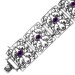 Amethyst Armband Silber 835 lila Edelsteine Antikschmuck
