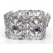 Amethyst Armband Silber 835 lila Edelsteine Antikschmuck